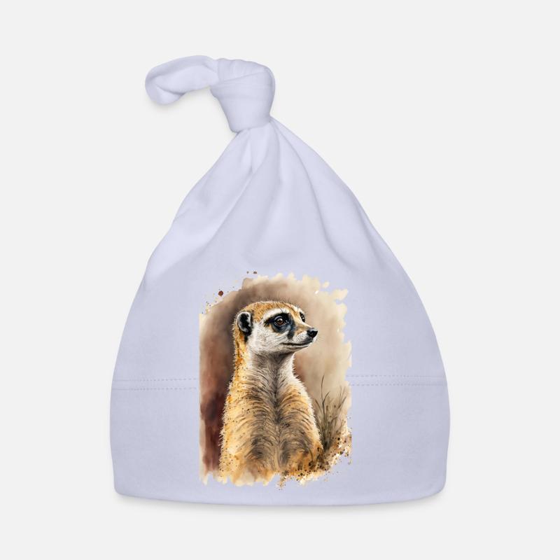 Aquarelles de suricates mignonnes Bonnet bio Bébé