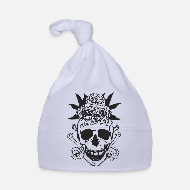 Crâne fleuri Bonnet bio Bébé