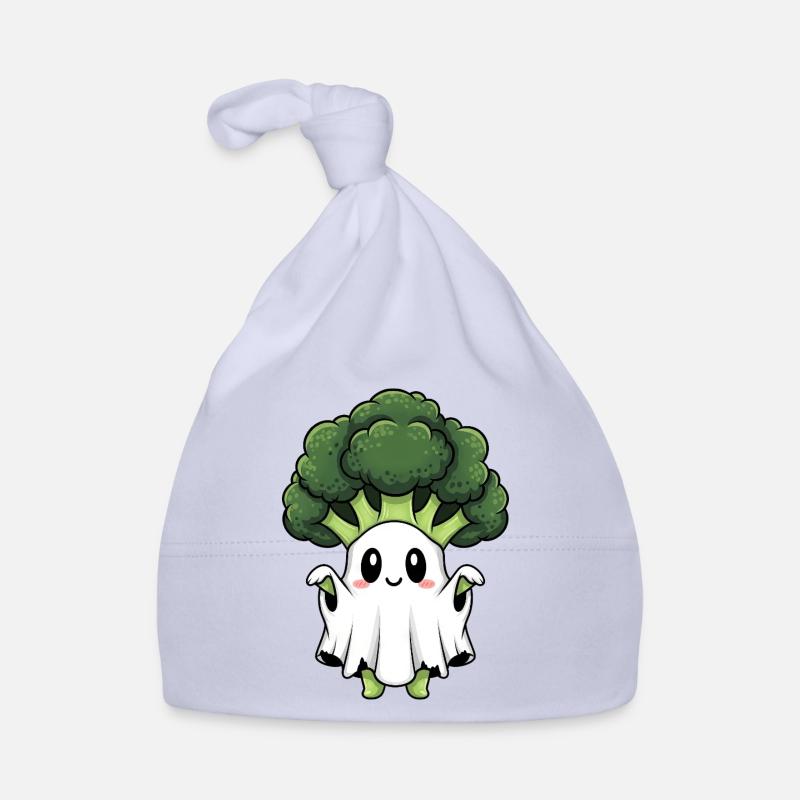 Cute Halloween Broccoli Ghost Ghost Costume Organic Baby Cap