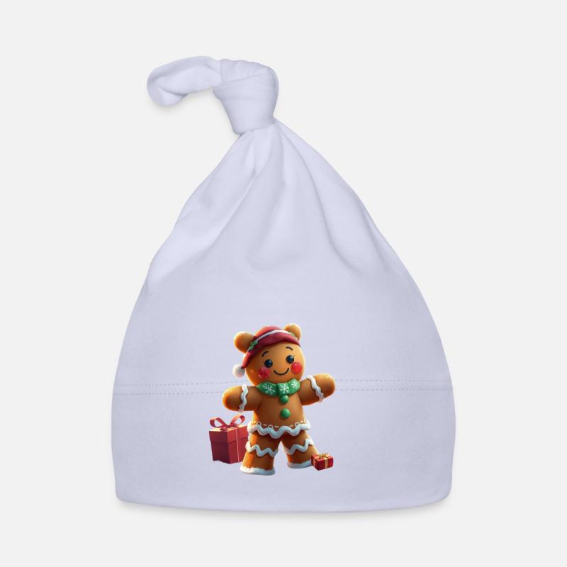 Gingerbread man with winter splendour Organic Baby Cap