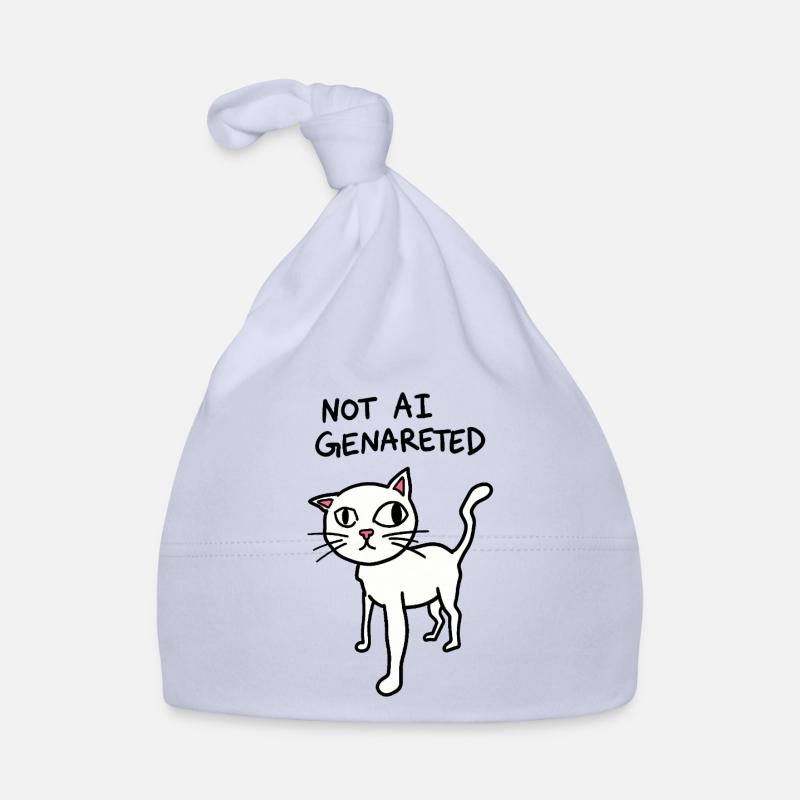 Pas généré par IA - Meme de chat bizarre - Satire IA Bonnet bio Bébé