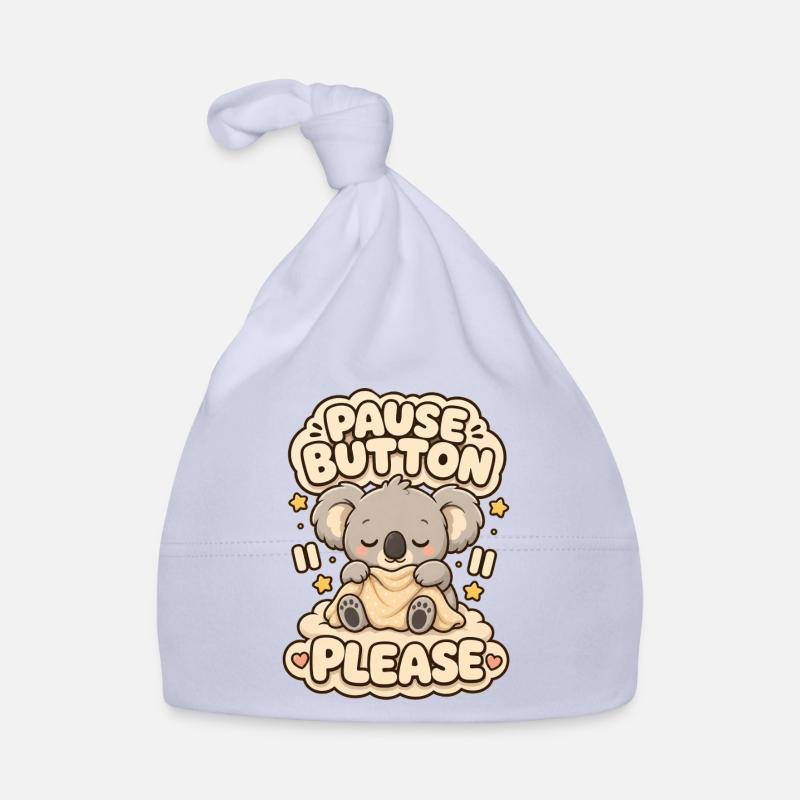 Pause Button Please Koala Baby Bio-Mütze