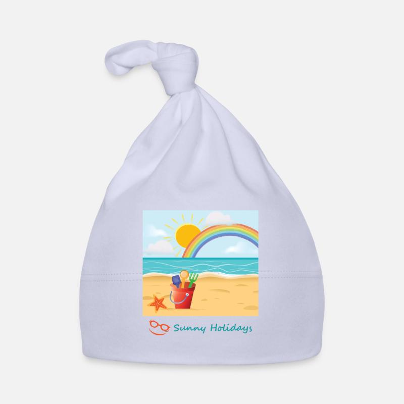 Vacances d'été à la plage, mer, sable et soleil Bonnet bio Bébé