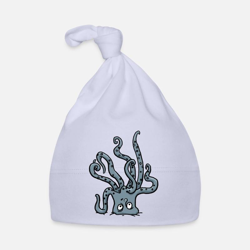 Posture de tête de pieuvre Bonnet bio Bébé