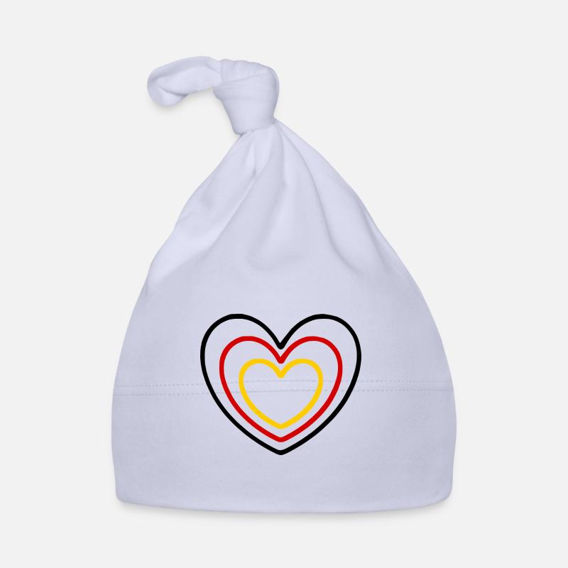 Heart Germany Colors Organic Baby Cap
