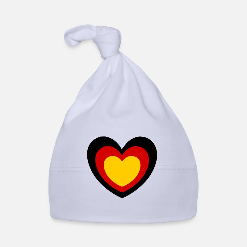 Herz Deutschland Farben Baby Bio-Mütze