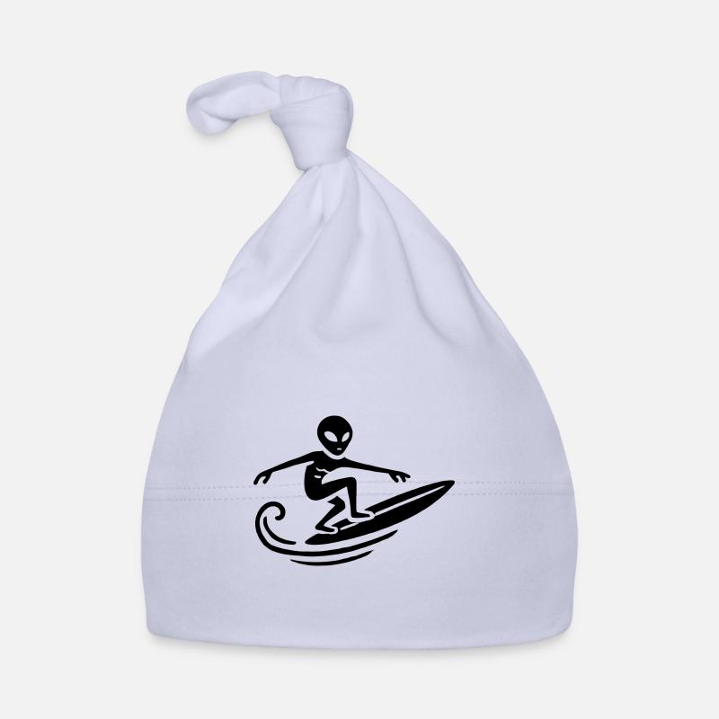 Alien Surfer Surfing Surfboard Summer Surfing Organic Baby Cap