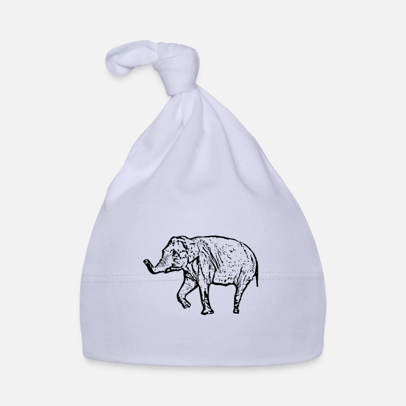 Elephant black Organic Baby Cap