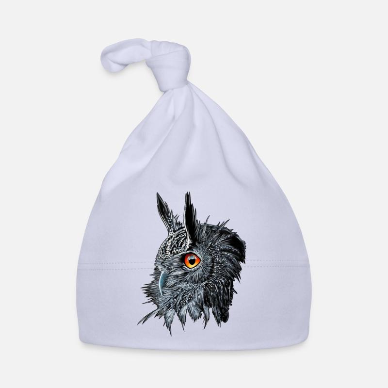 Uhu /Bubo Bubo/Eule - Baby Bio-Mütze - Sky
