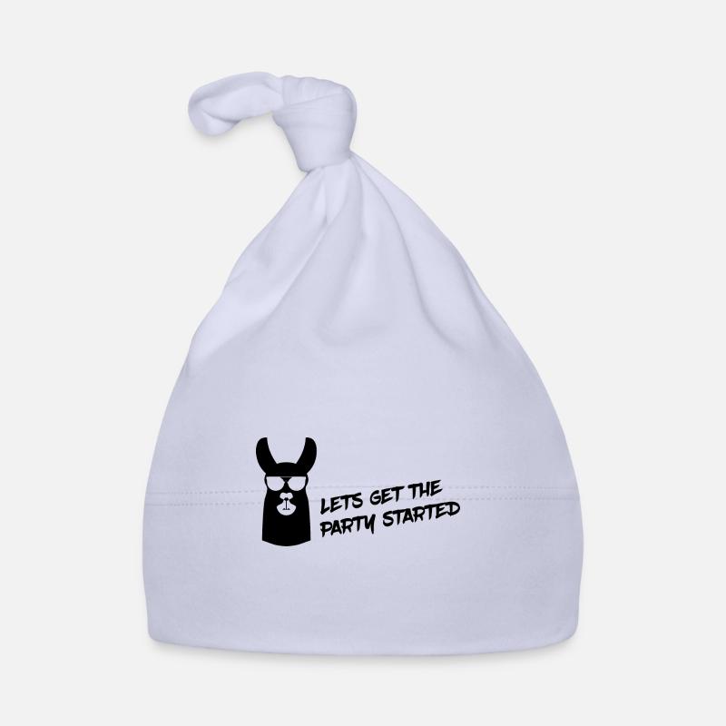 Lama - Lets Get The Party Started - Bonnet bio Bébé - ciel