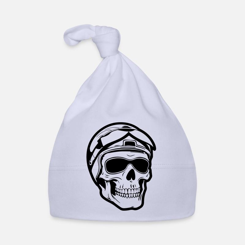 Skeleton Biker Organic Baby Cap
