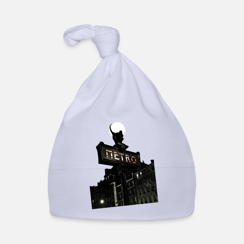 Paris metro station dark Organic Baby Cap