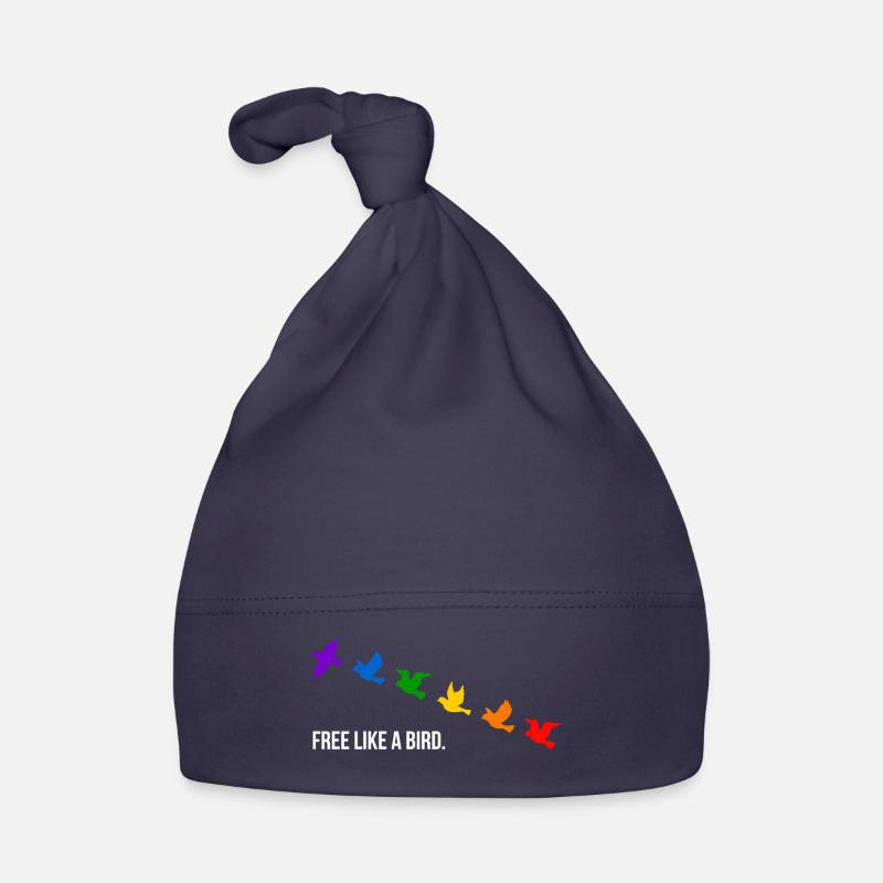 Libre comme un oiseau, aux couleurs de l’arc-en-ciel - Blanc Bonnet bio Bébé