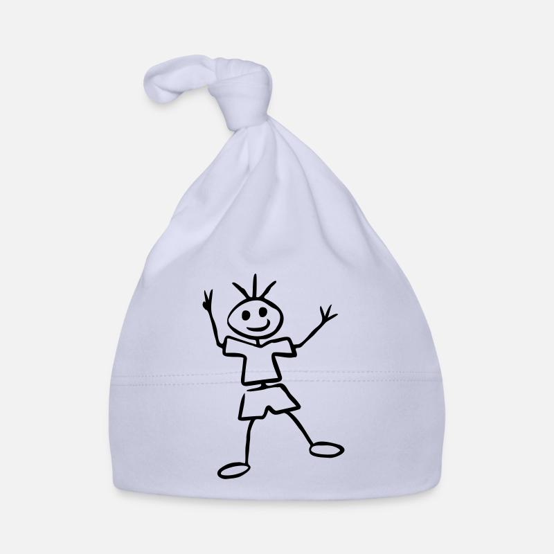 Strichmännchen Baby Bio-Mütze
