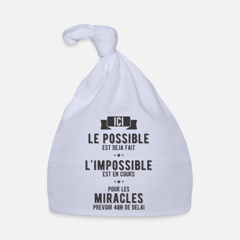 Le possible, l'impossible et les miracles Bonnet bio Bébé