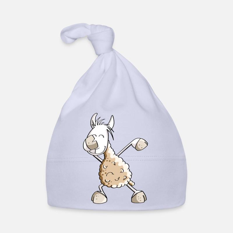 Dab Dance Lama - Dabbing Alpaka - Fun Comic Baby Bio-Mütze