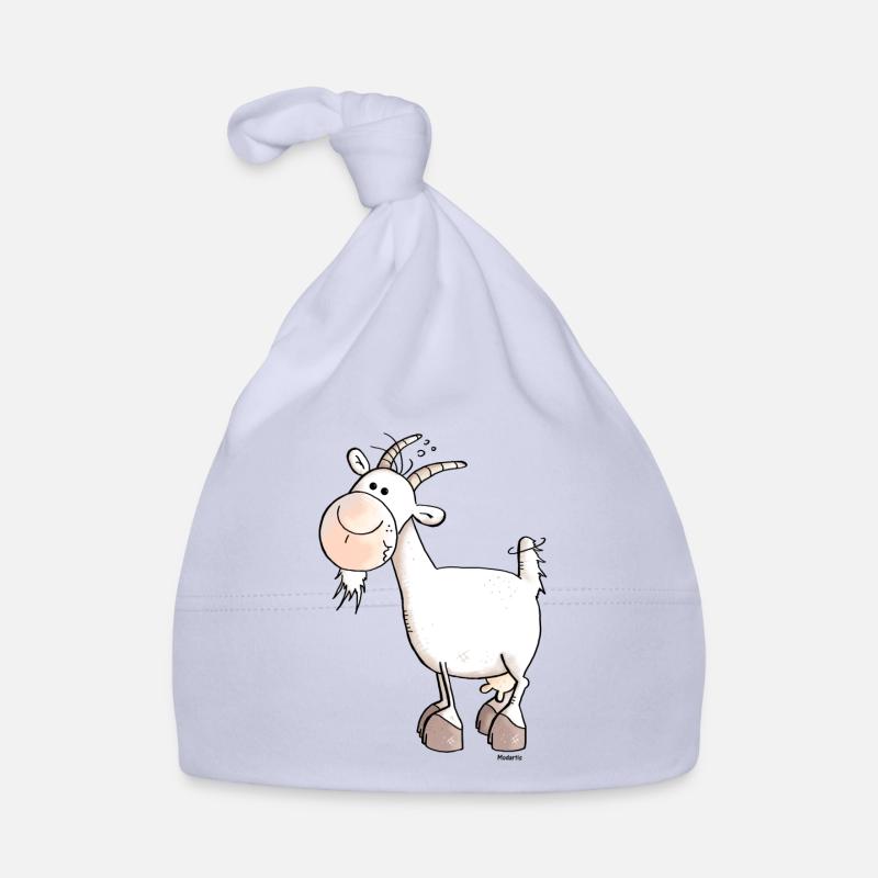 Chèvre - Capra - Caprinés - Bonnet bio Bébé - ciel