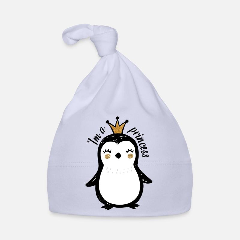 Cute Penguin Queen Design Organic Baby Cap