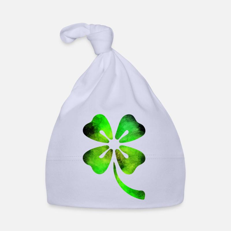 Trèfle Aquarelle Saint-Patrick Bonnet bio Bébé