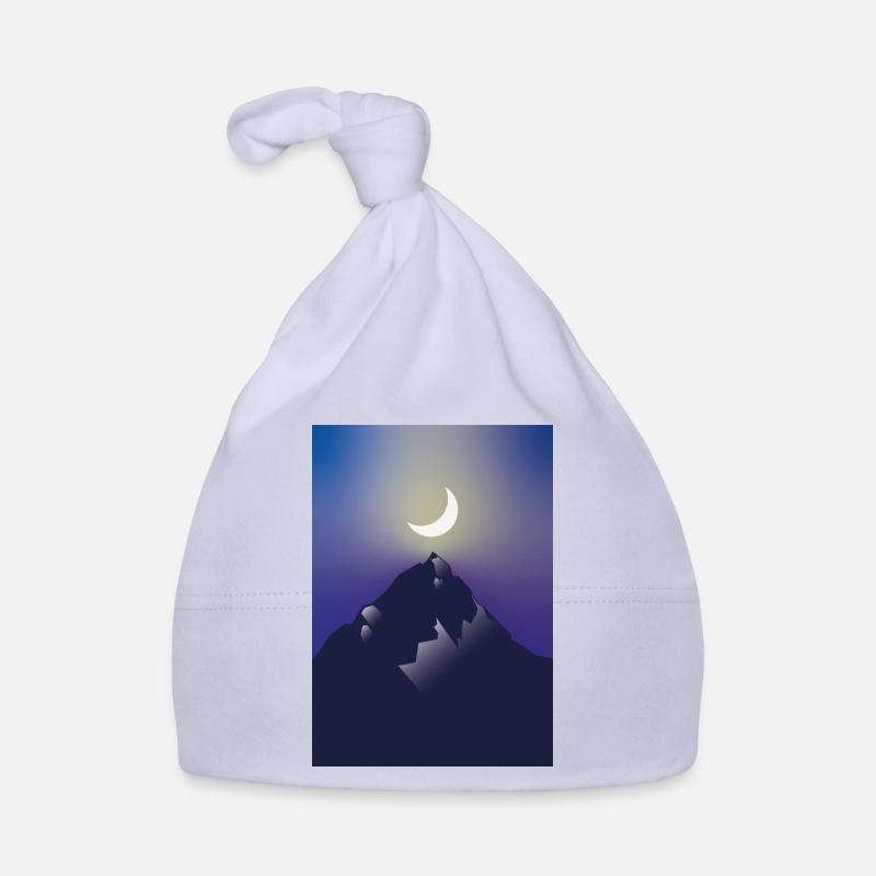 Montagnes au clair de lune Bonnet bio Bébé