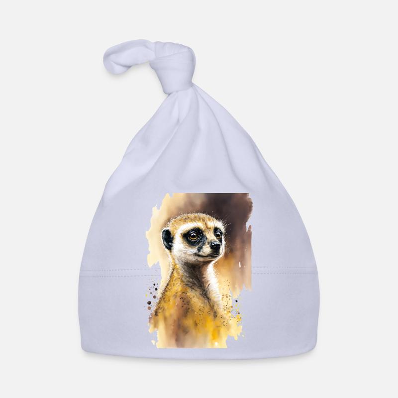 Aquarelles de suricates mignonnes Bonnet bio Bébé