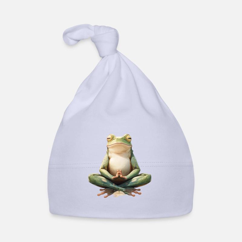 Grenouille - Bonnet bio Bébé - ciel