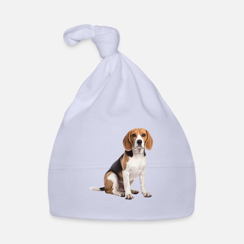Beagle - Bonnet bio Bébé - ciel