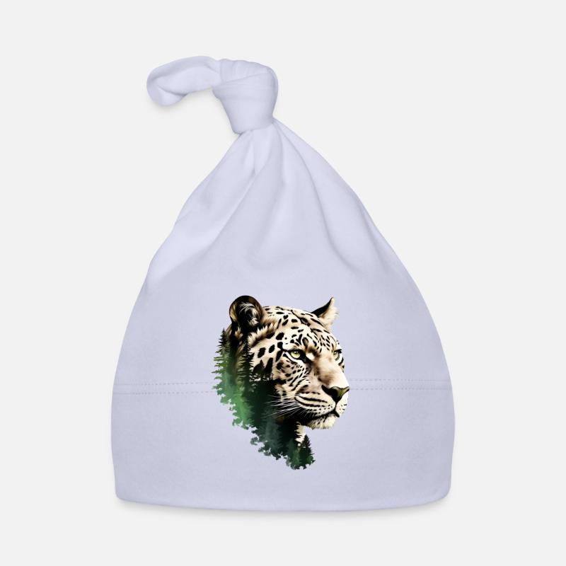 Leopard - Baby Bio-Mütze - Sky