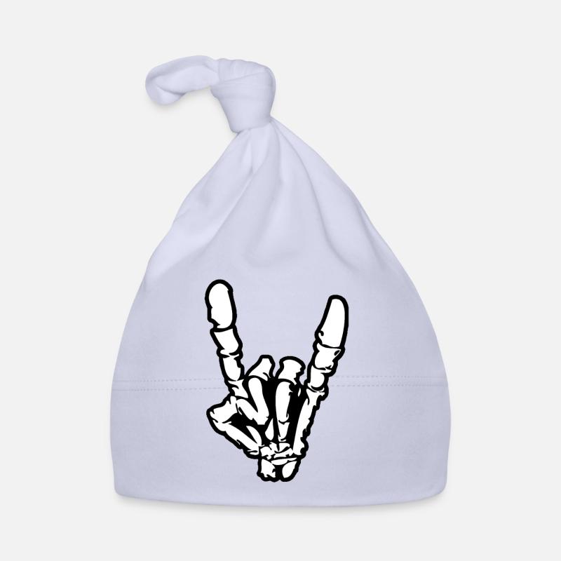 Rock'n'Roll- oder Heavy-Metal-Handzeichen * Baby Bio-Mütze