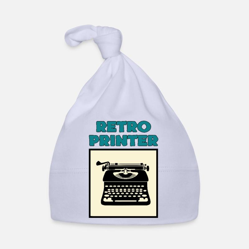Retro printer Organic Baby Cap