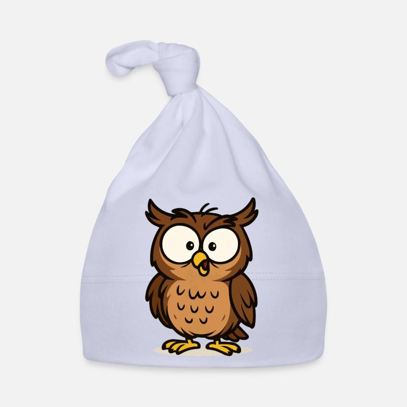 eule comic 1 Baby Bio-Mütze