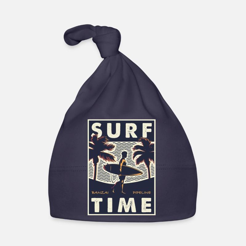 Surfer Time Retro Waves Organic Baby Cap