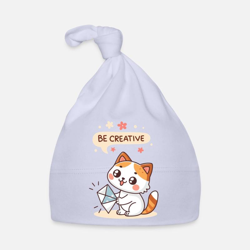 Chat Kawaii Créatif Bonnet bio Bébé
