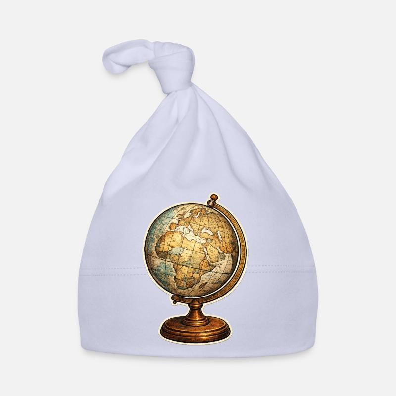 Vintage Globe Organic Baby Cap