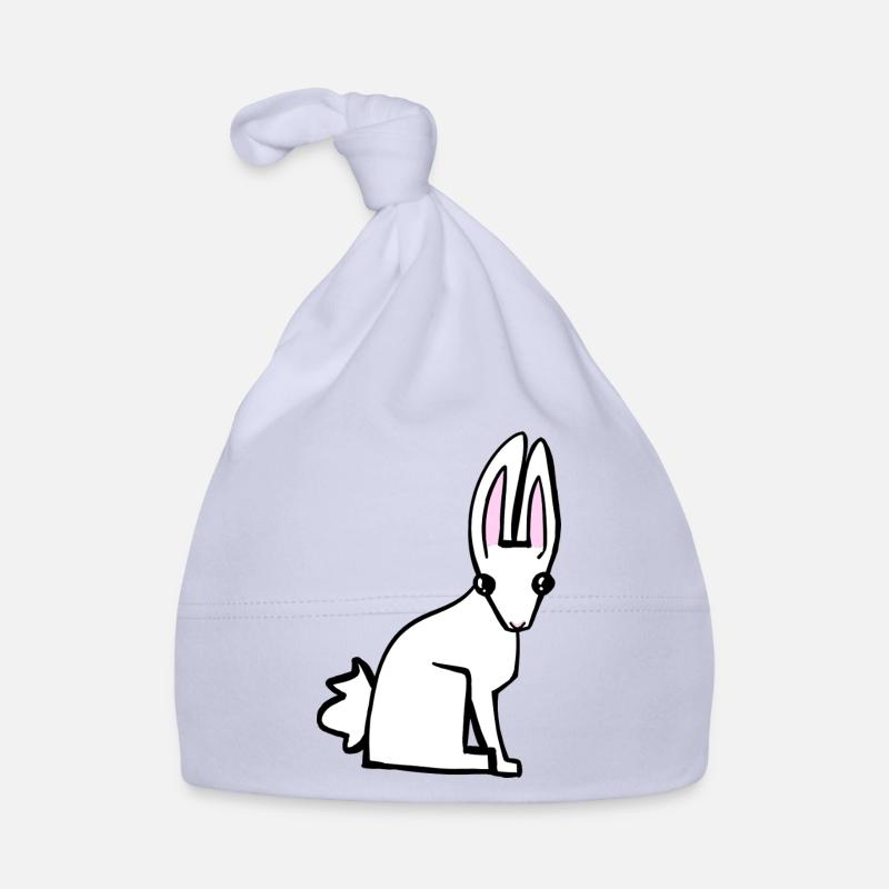 Lapin blanc Bonnet bio Bébé