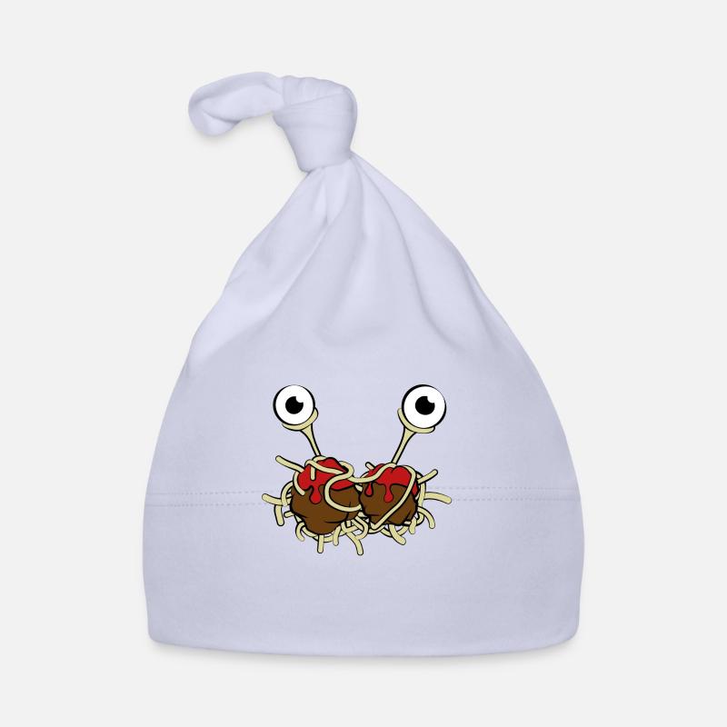 Monstre spaghetti volant - Bonnet bio Bébé - ciel