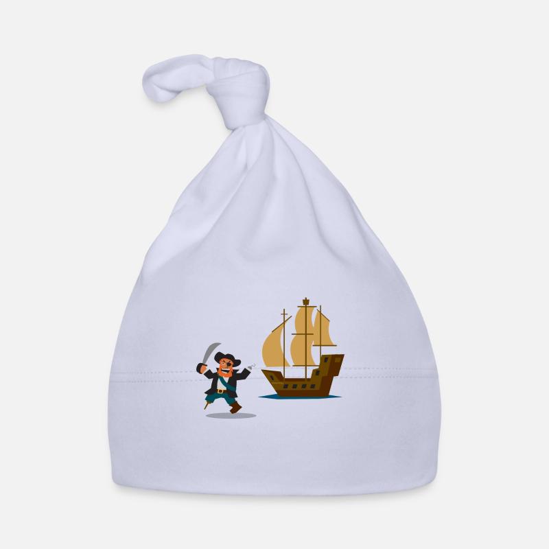 Le Pirate du Bounty - Bonnet bio Bébé - ciel