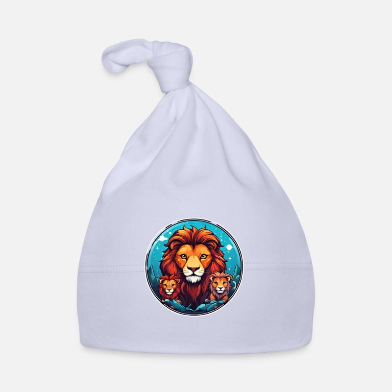 Buste de lion Bonnet bio Bébé