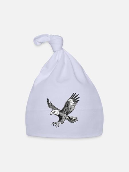 Flying Eagle, Graphic - Organic Baby Cap - sky - Front