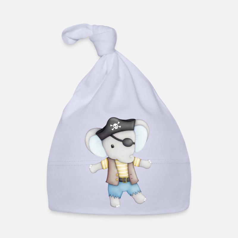 éléphant mignon comme un pirate - Bonnet bio Bébé - ciel