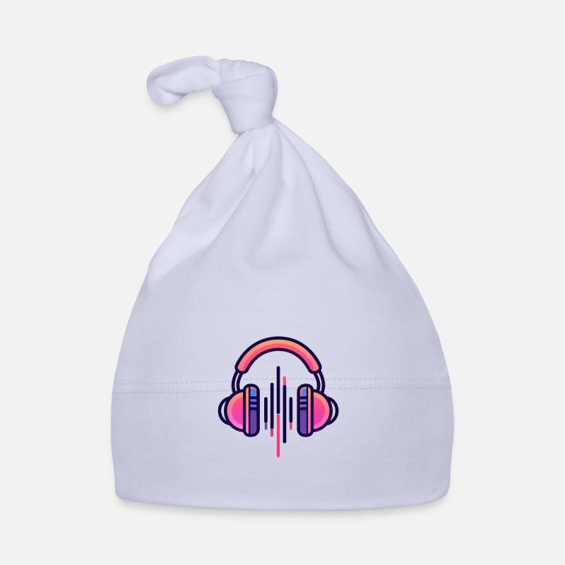 Kopfhörer, Musikfächer, Logo-Kopfhörer Baby Bio-Mütze