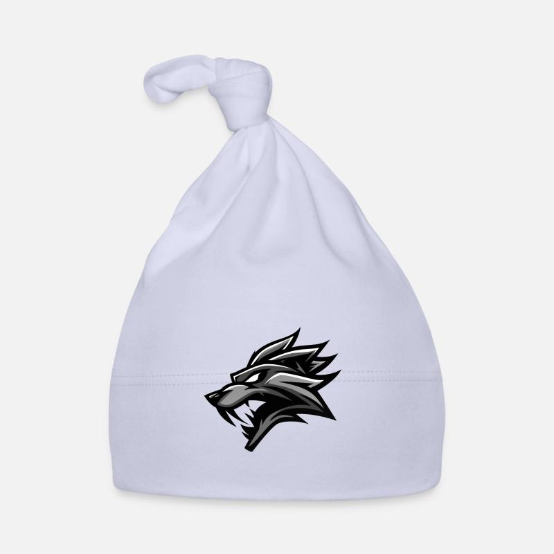 Wolf Emblem, Wolf Logo, Wolf Kopf Baby Bio-Mütze