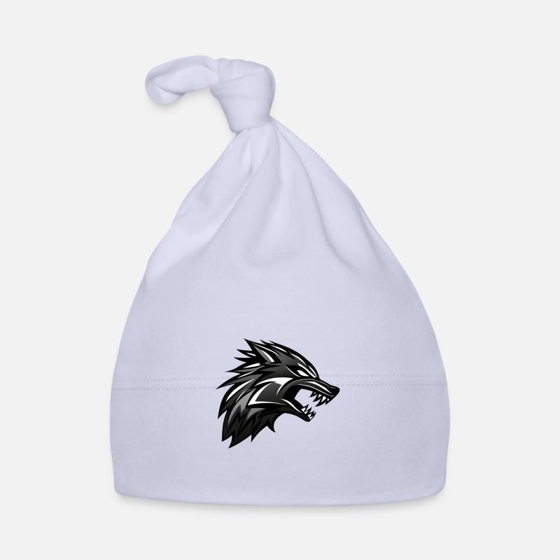 Wolf Emblem, Wild Wolf, Wolf Head Organic Baby Cap