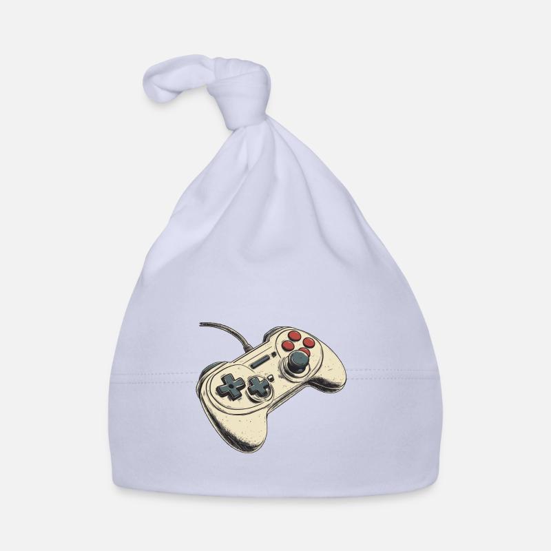 Videospiel-Controller, Gamepad-Symbol, Logo Baby Bio-Mütze