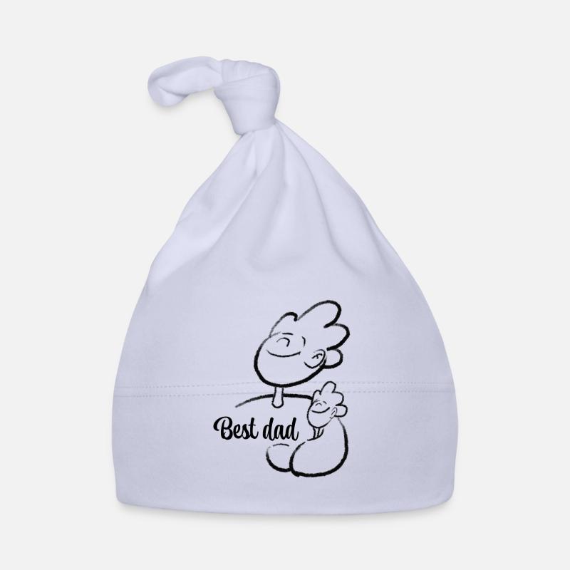 Best dad and son illustration Organic Baby Cap