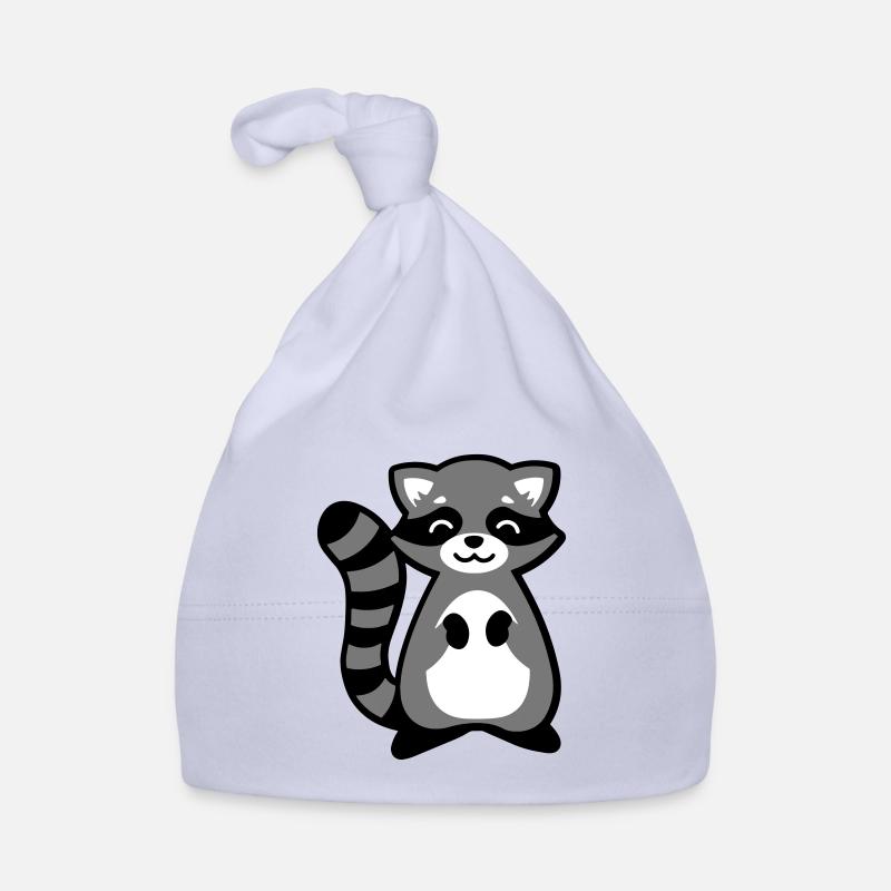 Waschbär Tierkind Geschenkidee raccoon gift idea Baby Bio-Mütze