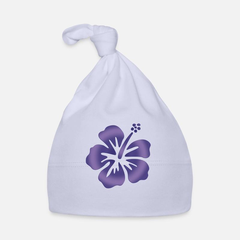 Hibiscus Blau Baby Bio-Mütze