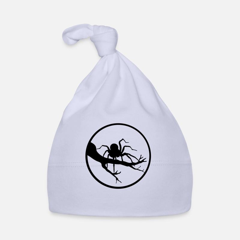 night moon evening round circle branch tree sun spider Organic Baby Cap