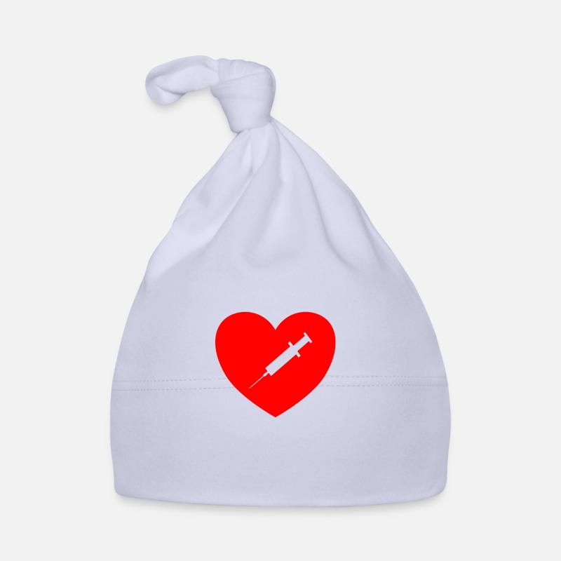 Seringue avec coeur pour p.ex. infirmière Bonnet bio Bébé