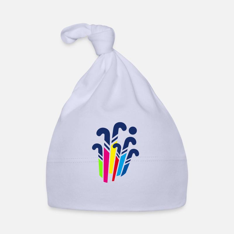 Bunte Hockeyschläger - Baby Bio-Mütze - Sky